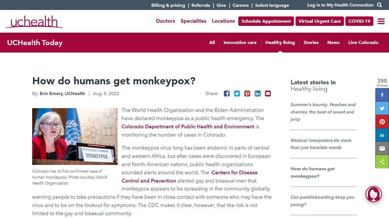How do humans get monkeypox? - UCHealth Today